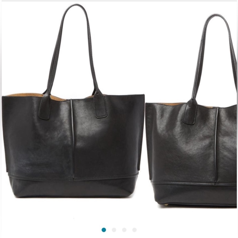 Frye Black leather Lucy tote bag